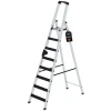 PROREGAL Stufen-Stehleiter Einseitig Begehbar mit Clip-Step Relax 9 Stufen