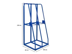 PROREGAL Vertikalregal RHINO Komplettregal HxBxT 150x69x60cm Blau