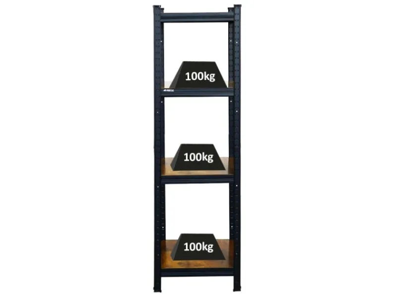 Online PROREGAL Vintage Series Schwerlastregal Ragnar für Gesamtlast 400 kg Maße 150x45x45cm Vintagebraun-Schwarz