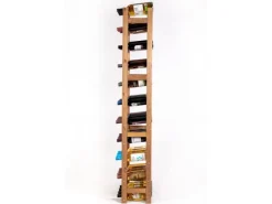 PROREGAL Weinregal Pinotwine HxBxT 166 x 43,4 x 25 cm 44 Flaschen Massives Kiefernholz Geölt Braun