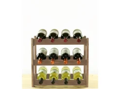 Outlet PROREGAL Weinregal Pinotwine HxBxT 38 x 43 x 25 cm 12 Flaschen Massives Kiefernholz Geölt Braun