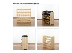 Online PROREGAL Weinregal Pinotwine C HxBxT 61,6 x 63,2 x 26,5 cm 24 Flaschen Massives Kiefernholz Natur Unbehandelt Kiefer Natur