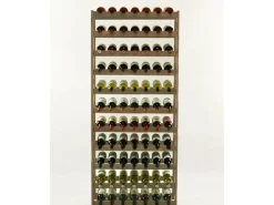 PROREGAL Weinregal Pinotwine HxBxT 166 x 72 x 25 cm 77 Flaschen Massives Kiefernholz Geölt Braun