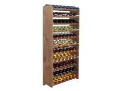 Best PROREGAL Weinregal Pinotwine C HxBxT 138,4 x 72,8 x 26,5 cm 77 Flaschen Massives Kiefernholz Geölt Braun