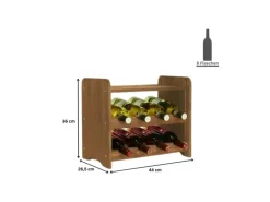 PROREGAL Weinregal Pinotwine C HxBxT 36 x 44 x 26,5 cm 8 Flaschen Massives Kiefernholz Geölt