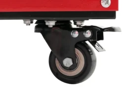 PROREGAL Werkzeugwagen HxBxT 73x90x35cm Rollwagen Werkstattwagen Rollen Handgriff 3 Ladeflächen Lochraster Stahl