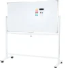 New PROREGAL Whiteboard HxBxT 186x186x56 cm Mobil Rollbar Inkl. Zubehör Magnettafel Memoboard Pinnwand