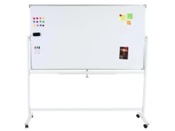 New PROREGAL Whiteboard HxBxT 186x186x56 cm Mobil Rollbar Inkl. Zubehör Magnettafel Memoboard Pinnwand