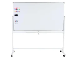 New PROREGAL Whiteboard HxBxT 186x186x56 cm Mobil Rollbar Inkl. Zubehör Magnettafel Memoboard Pinnwand