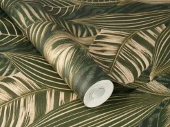 Rasch Vliestapete African Queen III Blätter Dunkelgrün 10,05 x 0,53 m