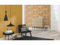 New Rasch Vliestapete Salsa 464764 Blätter 10,05x0,53 m Ocker-Braun