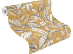 New Rasch Vliestapete Salsa 464764 Blätter 10,05x0,53 m Ocker-Braun