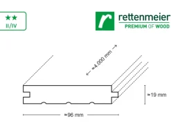 Online Rauspund 19 mm x 96 mm x 4000 mm