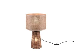 Reality Design-Tischleuchte Straw 1-flammig Braun 24 cm x 24 cm
