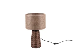 Reality Design-Tischleuchte Straw 1-flammig Braun 24 cm x 24 cm