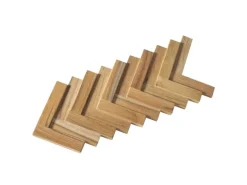 Clearance Rebel of Styles Holzverblender UltraWood Teak Herringbone 37,5 cm x 18 cm Braun