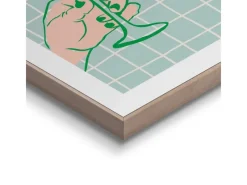 Reinders Gerahmtes Bild Cin Cin für Küche 40 cm x 30 cm Grün