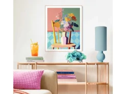 Reinders Gerahmtes Bild Floral Chair für Wohnzimmer 50 cm x 40 cm Mehrfarbig