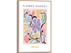 Reinders Gerahmtes Bild Ibiza Flower Market 30 cm x 20 cm Mehrfarbig