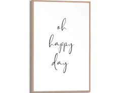 Reinders Gerahmtes Bild Schönen Tag für Home Office 30 cm x 20 cm Schwarz-Weiß