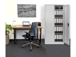 Discount rikta Metallschrank 2-türig (B x T x H) 80 x 40 x 168 cm RAL 7035 Lichtgrau