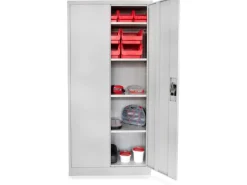 Discount rikta Metallschrank 2-türig (B x T x H) 80 x 40 x 168 cm RAL 7035 Lichtgrau