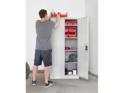 Discount rikta Metallschrank 2-türig (B x T x H) 80 x 40 x 168 cm RAL 7035 Lichtgrau