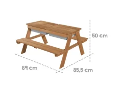 Outlet roba Kindersitzgarnitur in Outdoor + mit Spielwannen und Sitzkissen Little Stars Natur