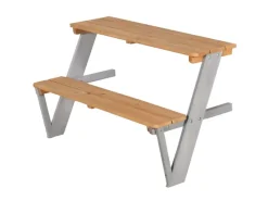 roba Picknickerweiterung für Spielhaus mit Tisch und Sitzbank für Kinder ab 18 Monaten