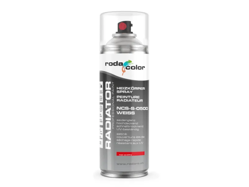 New RodaColor Heizkörperspray Sprühlack 400ml NCS S 0500 Weiss Reinweiß