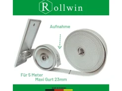 Rollwin Rolladen Gurtwickler Unterputz 135mm Lochabstand Mit Gurtwickler Blende Weiß Ohne Gurt Rollo Wickler Mit Blende