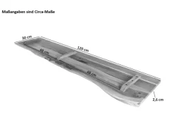 Best SAM Holzplatte Arya mit Echter Baumkante Einseitig 120 x 30 cm Akazienholz Nussbaum