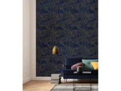 Outlet Sanders & Sanders Fototapete Blätter Blau und Gold 200 x 280 cm 611839