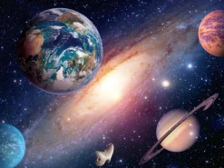 Hot Sanders & Sanders Fototapete Universum Blau Lila und Orange 360 x 270 cm 600546