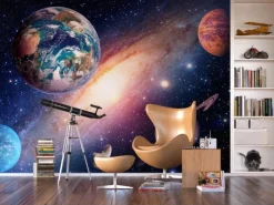 Hot Sanders & Sanders Fototapete Universum Blau Lila und Orange 360 x 270 cm 600546
