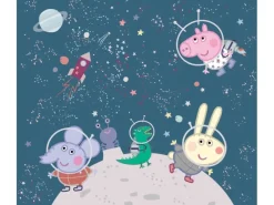 Sanders & Sanders Fototapete Peppa Wutz Dunkelblau 3 x 2,7 m 601193