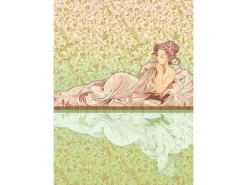 Sanders & Sanders Fototapete Jugendstil Grün und Altrosa 200 x 280 cm 611836