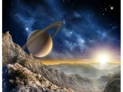 Sanders & Sanders Fototapete Universum Blau und Beige 360 x 270 cm 600489