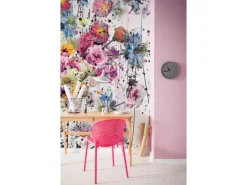 New Sanders & Sanders Fototapete Blumen Malen Multicolor 200 x 250 cm 611881