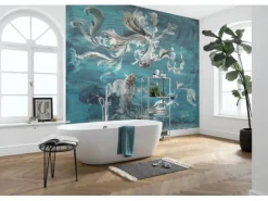 Sanders & Sanders Fototapete Fisch Blau 300 x 280 cm 612031