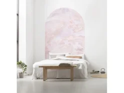 Sanders & Sanders Selbstklebende Runde Tapete Marmor Rosa 127 x 200 cm 611745