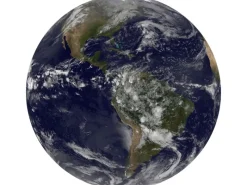 New Sanders & Sanders Selbstklebende Runde Tapete Erde Blau Ø 125 cm 611759