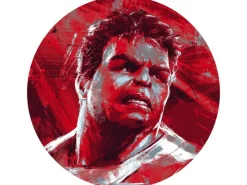 Sanders & Sanders Selbstklebende Runde Tapete Die Rächer Hulk Rot Ø 128 cm 612732