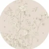 Online Sanders & Sanders Selbstklebende Runde Tapete Blumenmuster Beige Ø 140 cm 601280