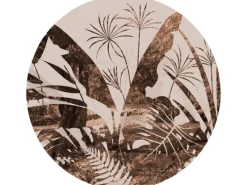 Best Sanders & Sanders Selbstklebende Runde Tapete Blätter Braun und Beige Ø 140 cm 601150