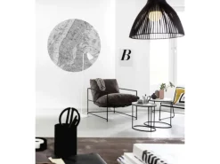 Sanders & Sanders Selbstklebende Runde Tapete Karte Grau Ø 125 cm 611786