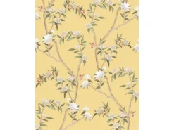 Sanders & Sanders Tapete Blumen Gelb und Grün 53 cm x 10 m