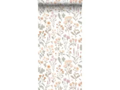 Sanders & Sanders Tapete Feldblumen Helllila Terrakotta Gelb Und Grün 50 X 900 Cm 935383