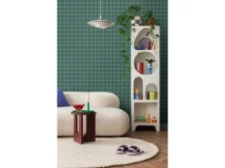 Sanders & Sanders Tapete Karomuster Dunkel 53 cm x 10 m