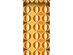 Sanders & Sanders Tapete Retro-Ornamente Gelb Braun und Orange 53 cm x 10.05 m